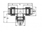 Preview: PP 32 x 40 x 32 T-Stück 90° mit vergrößertem Mittelabgang