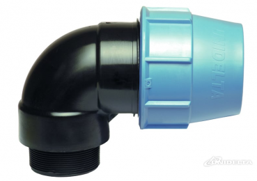 PP 63 x 2 1/2“ Winkel 90° mit Außengewinde