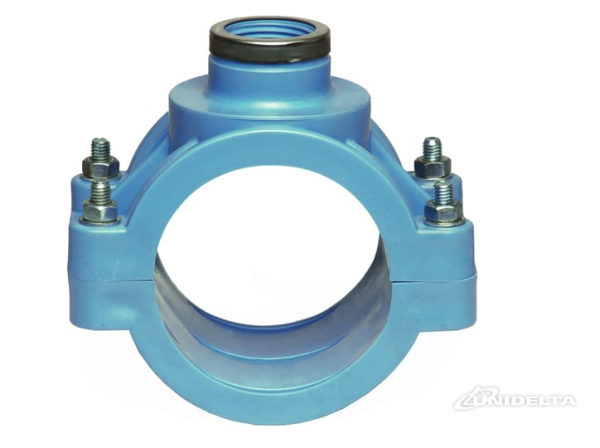 PP 75 x ½" Anbohrschelle IG mit Verstärkung blau | PN16