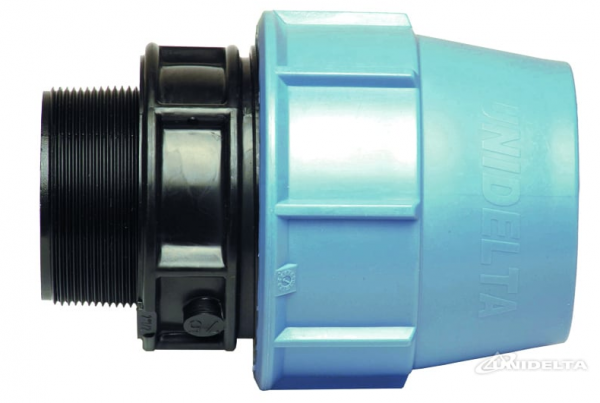 PP 90 x 2 1/2" Anschlussverschraubung mit Außengewinde