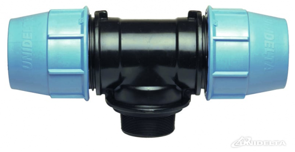 PP 32 x 3/4" x 32 T-Stück 90° mit Außengewinde