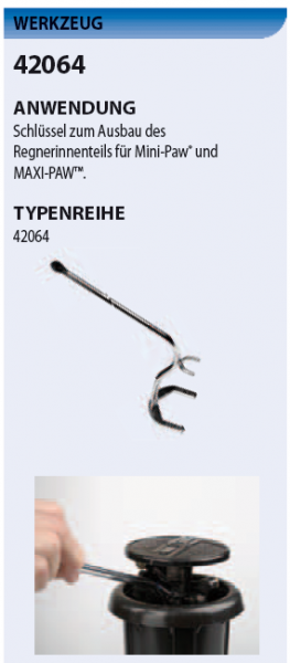 Schlüssel für MAXI-PAW™ Regner